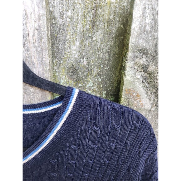 Lands End Sweater Mens XL Preppy Tennis Pima Cotton - Picture 5 of 8